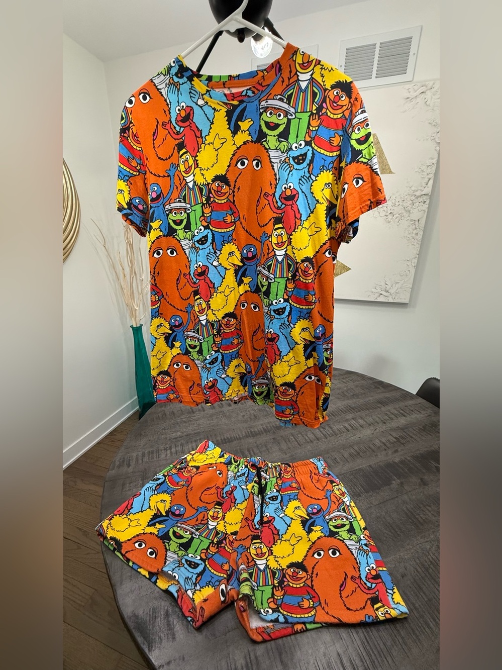 Lightweight and Cool Multicolor Summer Set Sesame Street Graphic